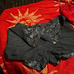 Navy Blue Floral Shorts